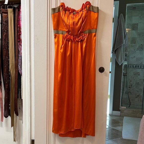 tahari orange dress Tahari Orange Dress